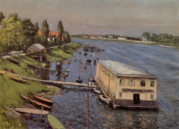 Schiff Werke - Boathouse in Argenteuil Impressionisten Gustave Caillebotte